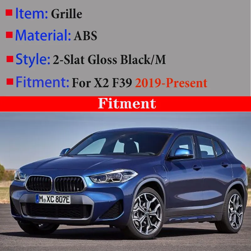 M Color Car Styling Front Bumper Kidney Hood Grille For BMW X2 F39