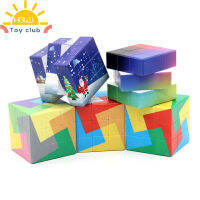 ToyClub ของเล่นหลากสีหลากสีสำหรับเด็กหญิงเด็กชาย3x3x อัจฉริยะไล่ระดับสีอย่างสร้างสรรค์ลูกบาศก์ความเร็ว3ลูกบาศก์มายากล