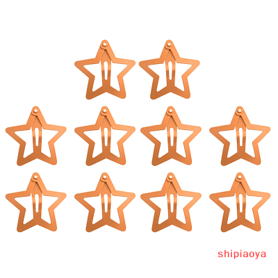 Shipiaoya กิ๊บติดผมรูปดาวสำหรับผู้หญิงกิ๊บติดผมโลหะติดที่มีสีสันของเด็กผู้หญิงน่ารัก10ชิ้นเครื่องประดับติดผม