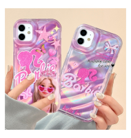 เคส RouJiang สำหรับ iPhone 15 14 13 12 11 Pro Max X XR Xs Max 8 7 6S Plus SE 2020คลาสสิคชมพูเคสโทรศัพท์ป้องกันเลนส์รูปการ์ตูนเจ้าหญิง