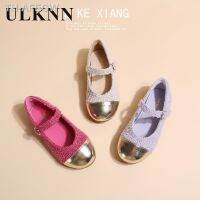 【hot】✹  Girls Korean Version Leather Shoes Round Toe Shallow Cut Matching Childrens Fashionable Female