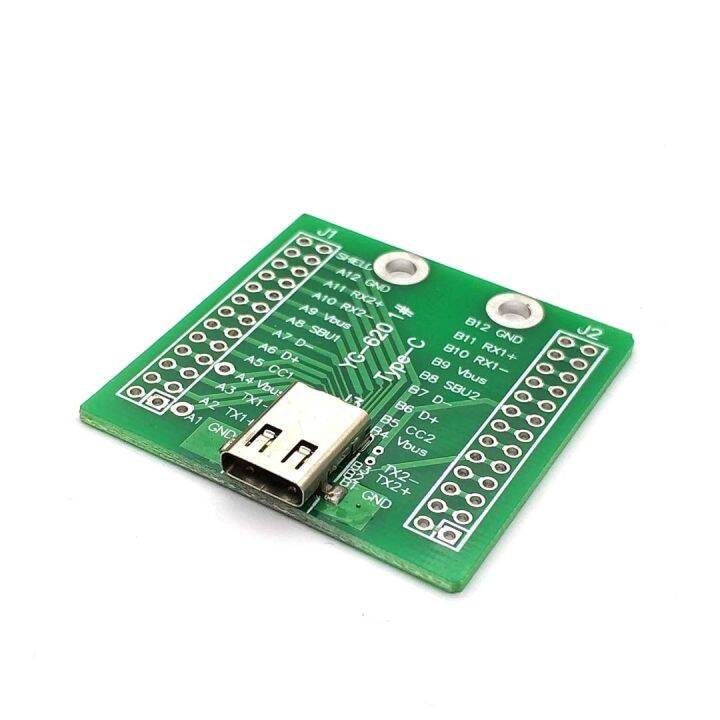 USB 3.1 TypeC Connector 24Pin Female Socket Adapter 2x12P PCB Board