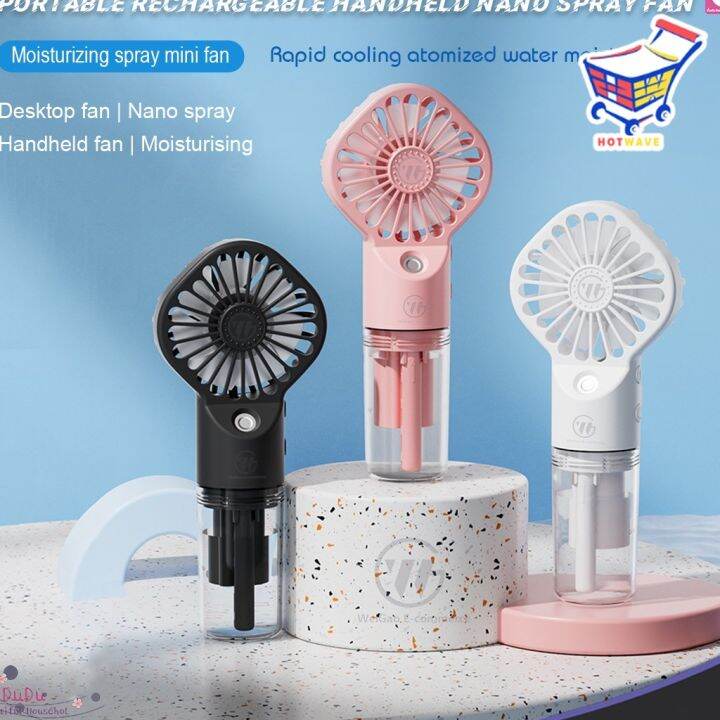 USB Rechargeable Handheld Nano Spray Fan Portable Mini Water Mist Fan