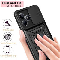 เคสเกราะสำหรับ Realme C53 C55 C31 C25 C21 C11 10 11 Pro Plus 10 11Pro + A78 A58 Realme 11 Pro + Realme C30 4G 5G 2023ห่วงโลหะเคสโทรศัพท์กรอบตัวยึดกดกล้องกันกระแทกแบบแข็งปกหลัง