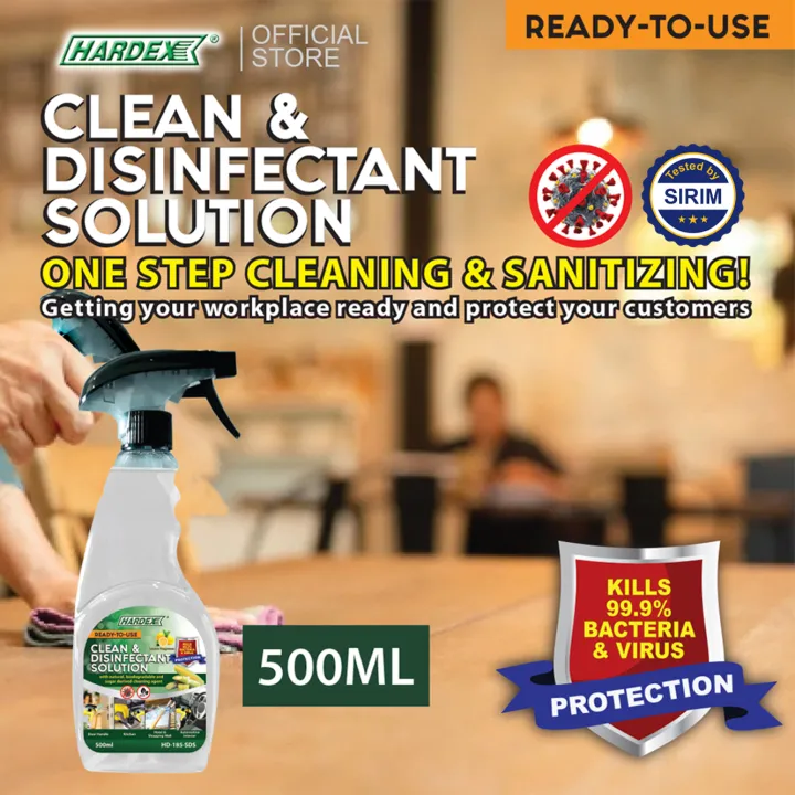 HARDEX Clean and Disinfectant Solution Ready to Use 500ml (HD185