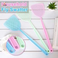 Solid Color PP Soft Plastic Mosquito Pat/ Pest Control Durable Long Handle Fly Swatter/ Household Kitchen Insect Repellent Tools