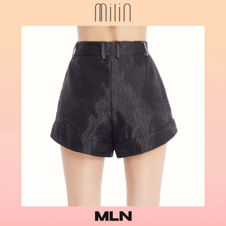 milin-high-waist-organza-shorts-กางเกงขาสั้นเอวสูงผ้าออแกนซ่า-bonic-shorts