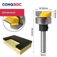 บานพับแม่แบบฝังร่องเราเตอร์ดอกสว่านกับรองลื่นไม้ขนาด19.05มม. X 6.35มม. เครื่องตัดมิลลิ่ง