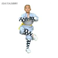 Popular Gray Cotton Shaolin Monk Robe Kung Fu Uniform Wing Chun Martial Arts Tai Chi Suit