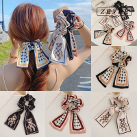 [ACC] ฤดูร้อนขนาดใหญ่ริบบิ้น Bow Scrunchies Headdress JK สาวผมหางม้ายางรัดผม