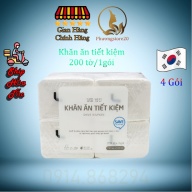 Khăn Ăn Lotte Lốc 4 Gói 200 Tờ Gói-Khăn Giấy Hàn Quốc Tiết Kiệm Lotte thumbnail