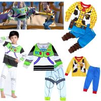 Toy Story Woody Buzz Lightyear Pajamas Sets Long Sleeves Boy Girls Cartoon Print Nightwear Pijama Kids Clothes Sleepwear Pyjamas