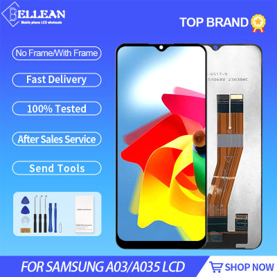 6.5นิ้วจอแสดงผล A035สำหรับ Samsung Galaxy A03 LCD Touch Panel Screen Digitizer SM-A035F ds A035M A035F ประกอบกับกรอบ