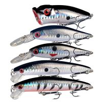 5pc Jerkbait Minnow Crankbait Fishing Lures Set Wobbler For Trolling Trout Bass Fishing Tackle Hard Artificial Bait Kit Swimbait