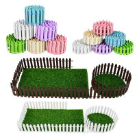 7 สีรั้วไม้ขนาดเล็ก DIY Dollhouse Miniature Fairy Garden Micro Plant Pot Decor Bonsai Lawn Decor เครื่องประดับอุปกรณ์เสริม 1m-EIRW MALL