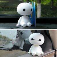 Xuming การ์ตูนพลาสติกหุ่นยนต์ Baymax รูปสั่นหัวติดตกแต่งเครื่องประดับรถยนต์