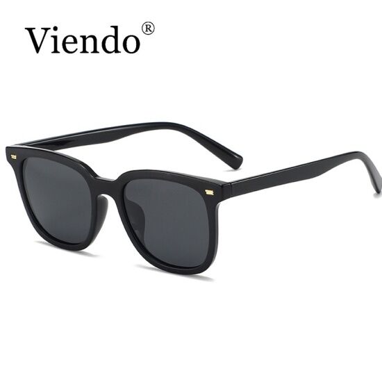 Kính râm nam nữ viendo gọng vuông bo cỡ lớn chống tia uv thời trang cổ - ảnh sản phẩm 1