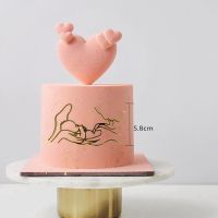 2023 New Babys Happy Birthday Party Cake Topper Gold Cartoon Acrylic Cake Toppers for Baby Shower Cake gift Dessert Decoration