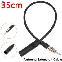 Car Radio Antenna Extension Cable 35cm 13inch Car FM AM Radio Car Antenna Extension Cable Cord DIN Plug Connector Coaxial Cable Electrical Connectors