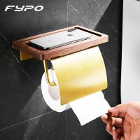 Fypo Toilet Paper Holder Wall Mount Bathroom Shelf Kitchen Roll Paper Shelf Tissue Towel Holder Bathroom Accessories Toilet Roll Holders