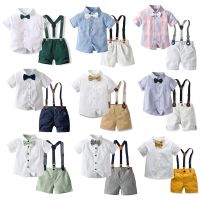 Kid Boy Formal Birthday Outfit Suit Toddler Gentleman Wedding White Shirt 1-7 Years Baby Pants Boys Ceremony Outfits