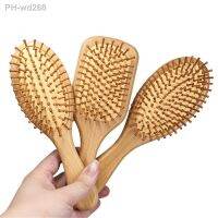 Bamboo Combs Massage Hair Brush Anti-Static Tangles Curly Hair Reduce Women Hair Loss Improve Scalp Health Styling Tools