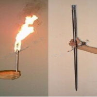Fire Torch To Cane Silver Magic Tricks Magia Wand Fire Magic Wand นักมายากล Stage Illusions Gimmick Props Access