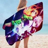 【cw】 Killua Zoldyck Poster Microfiber beach towel female long wrapped bikini covered sunscreen Dropshipping ！