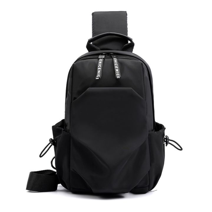 กระเป๋าสะพายข้างผู้ชาย-กระเป๋าคาดเอว-mens-sports-waterproof-and-durable-multi-function-outdoor-casual-fashion-chest-bag
