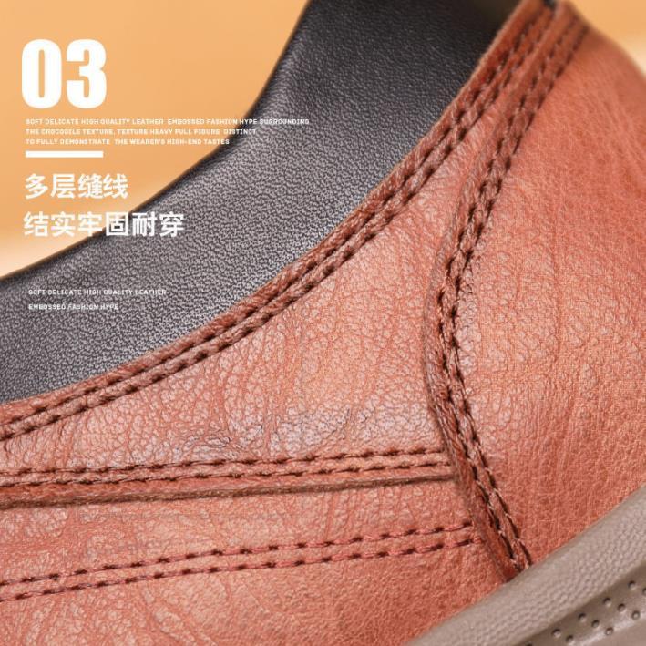 รองเท้าผ้าใบอเนกประสงค์รุ่นใหม่ของเกาหลี-รองเท้าผ้าใบกลางแจ้งแฟชั่นรองเท้าหนังผู้ชาย-รองเท้าเดินป่าชาย-รองเท้าทำงาน