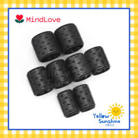 MindLove ชุดเซ็ทโรลม้วนผมสไตล์เกาหลีขนาดสั้น รุ่น All Black 456 คละขนาด แกน 4-5-6 x 6 cm. 1 แพค 8 ชิ้น โรลม้วนผมแผ่นอลู