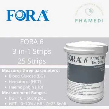 FORA 6 Connect 10 Blood Uric Acid Test Strips (10pcs/box