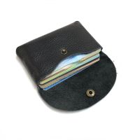 ✱◊◕ Leather Mini Envelope Change Bag Simple Buckle Cowhide Large Capacity Card Bag Women Coin Purse Print Name Card Holder