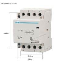 .CT1-63 Din คอนแทค63A ในบ้าน AC 4P ราง4NC 2NO2NC 35มม. 50/60Hz 400V ~ 240V 220V 110V 24V