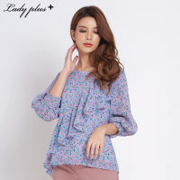 Lady Plus เสื้อแต่งระบายแขนยาว | Ruffle Blouse