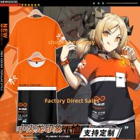 2023 Customized Fashion ♕☍❇New Anime Arknights IFRIT T-shirt Japanese Mens  Women Loose 3D Printing Short Sleev，Contact the seller for personalized customization