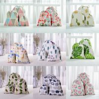 【cw】Cotton Linen Drawstring Bag Fabric Pouch Candy Favor Holder Travel Cloth Shoes Storage Bag Makeup Jewelry Case Christmas Gifthot