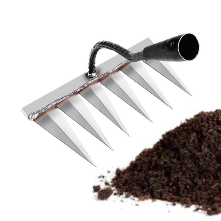 Cultivator Rake Grass Dethatching Rakes For Gardening High Carbon Steel ...