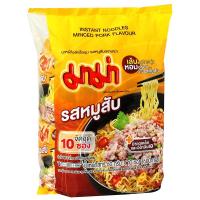 มาม่า บะหมี่กึ่งสำเร็จรูป รสหมูสับ 60 กรัม แพ็ค 10/Mama Instant Noodles Minced Pork Flavor 60 grams, Pack 10