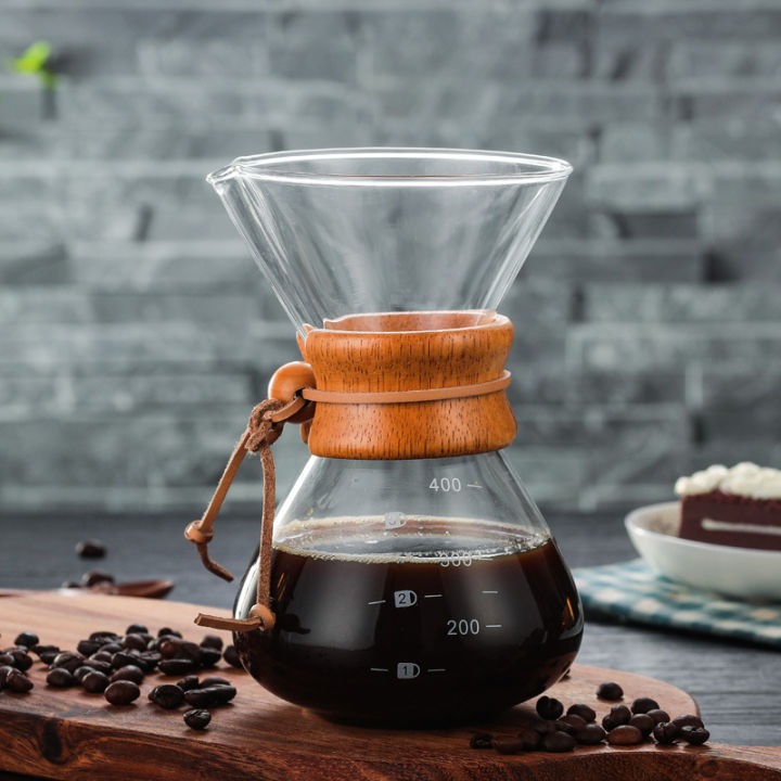 400มิลลิลิตรทนความร้อนหม้อกาแฟคู่มือปฏิบัติเครื่องชงกาแฟไร้กระดาษนำมาใช้ใหม่สแตนเลสกรองแก้วหม้อกาแฟ
