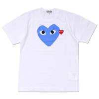 ญี่ปุ่นยอดนิยมยี่ห้อ COMME Des Garcons CDG Play ผ้าฝ้ายบริสุทธิ์แขนสั้นเสื้อยืดลายหัวใจ Leisure สไตล์แฟชั่นป๊อปเยาวชนชายและหญิง