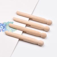 5Pcs Natural Wooden Sealing Clip Dolly Style Wooden Clothes Pegs Dolly Clothespins Round Wooden Clothes Pins Wooden Crafts Clips Pins Tacks