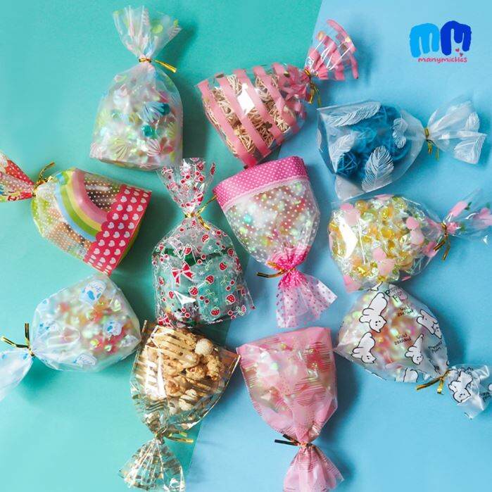 [manymickles] Plastic Cute Party Goodie Loot Candy Gift Bags with Twist ...