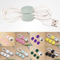 4 buah klip kabel Winder sederhana earphone bulat kabel pengisi daya USB untuk Desktop PC kabel kawat mengatur alat pemegang meja pengatur rapi