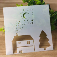 Moon Cottage Openwork ลายฉลุสำหรับผนังจิตรกรรม Scrapbooking ปั๊มลายฉลุ Bullet Journ ลายนูนกระดาษการ์ดดอกไม้แม่แบบ-hsdgsda