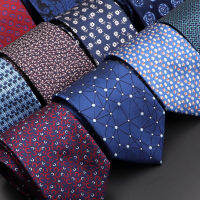 ใหม่ผู้ชาย Tie คลาสสิกสีทึบลายลายสก๊อต8ซม. Jacquard Navy เนคไทอุปกรณ์เสริมสวมใส่ทุกวัน Cravat งานแต่งงาน Gift