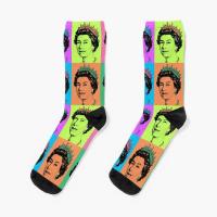 Queen Elizabeth Ii England Crew Socks Pattern Mens Comfortable Women Breathable Cotton Short Sports Autumn Ladies Unisex Girls