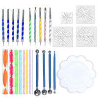 27pcs Mandala Dotting Tools Set Dotting Tools Stencil Embossing Pen Paint Tray Ball Stylus for Craft Drawing DIY Wall Art Craft