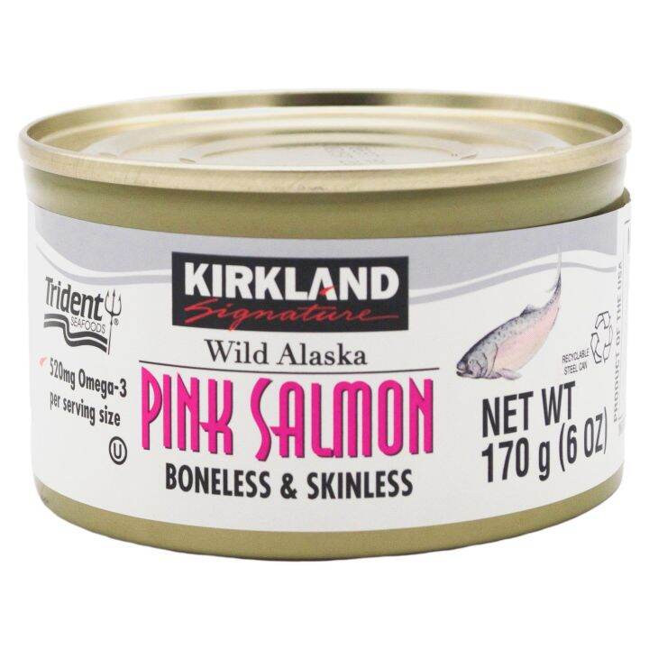 Kirkland Signature Wild Alaska Pink Salmon, Boneless & Skinless 170g