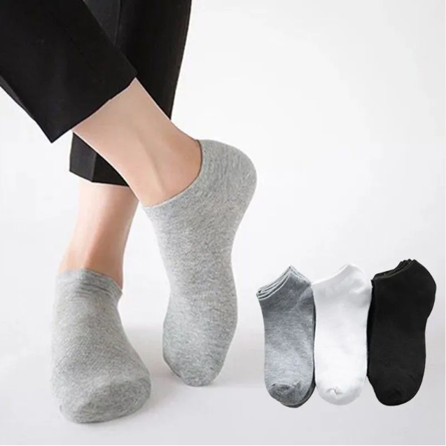Korean Women's Socks Invisble Cotton Plain Black/White/Grey Korean ...